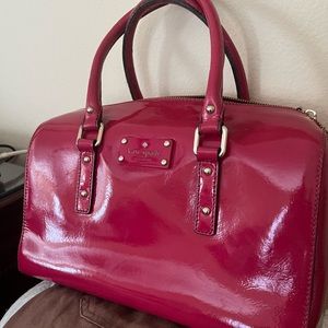 Kate Spade raspberry pink patent leather bag